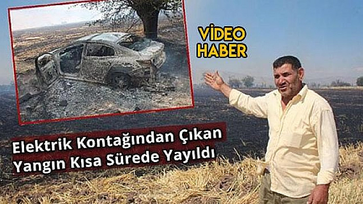 Çıkan Yangında Başkanın Makam Aracı Küle Döndü