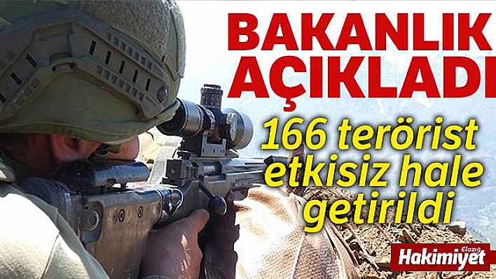 Haziran'da 166 terörist etkisiz hale getirildi