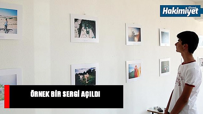 Köy çocuklarının çektiği fotoğrafların sergisi açıldı