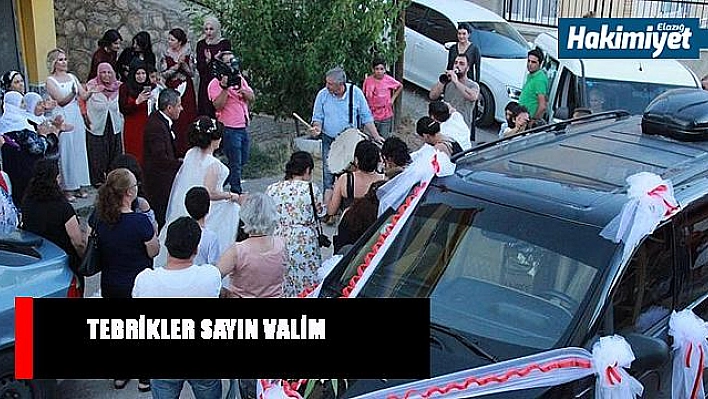 Vali Sonel, makam aracını düğün için tahsis etti