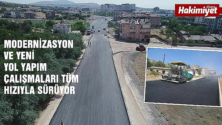 ELAZIĞ BELEDİYESİ YOL BAKIM-ONARIM VE GENİŞLETME ÇALIŞMALARI SÜRÜYOR