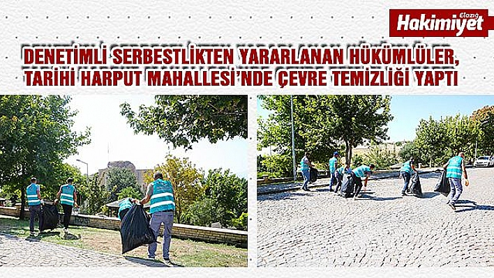 HÜKÜMLÜLER HARPUT MAHALLESİ'NDE ÇEVRE TEMİZLİĞİ YAPTI