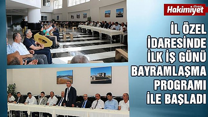 İl Özel İdaresinde Mesai, Bayramlaşma ile Başladı