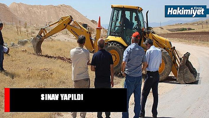 İş makineleri, yol çalışması için değil sınav için çalıştı