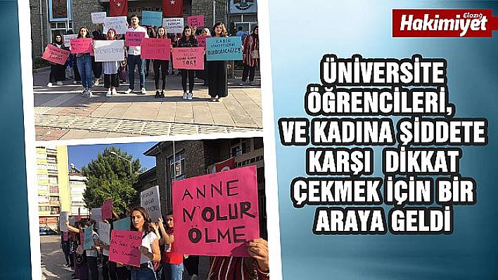 Üniversite öğrencileri, kadına şiddete karşı dikkat çekti