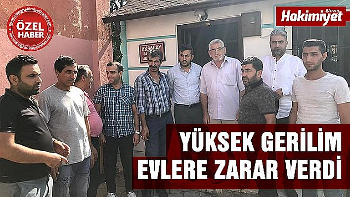 Yağışın Neden Olduğu Yüksek Gerilim Evlerde Hasara  Yol Açtı