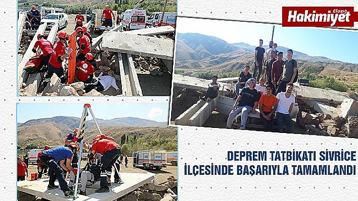 7 İLDEN 450 PERSONEL İLE ELAZIĞ'DA YAPILAN İLK DEPREM TATBİKATI