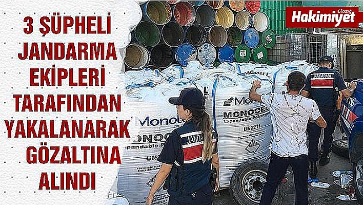 Çalıştıkları fabrikadan 10 tonluk ham madde çaldılar