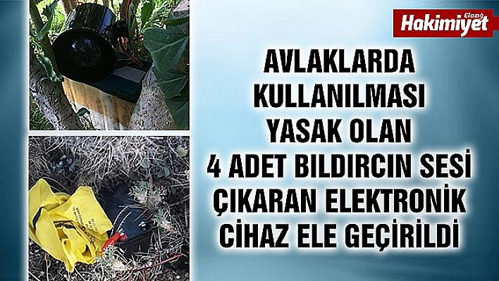 Elazığ'da usulsüz avlanan 4 şahıs yakalandı