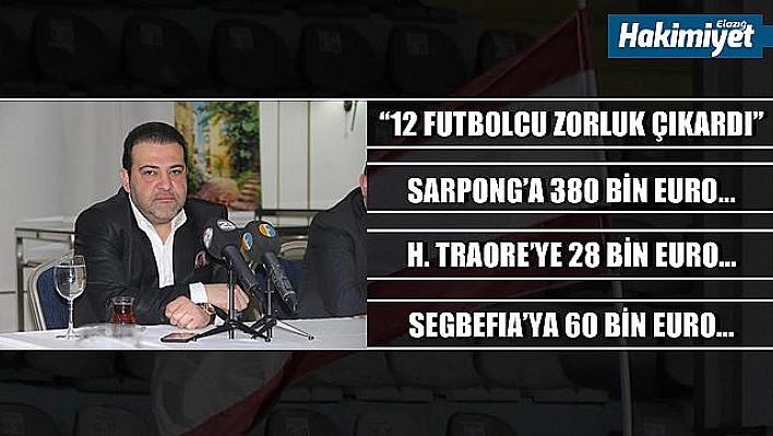 Elazığspor yine para desteği istedi