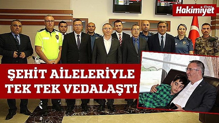 Şehit çocuğu, kirvesi Emniyet Müdürü Cangül'ü uğurladı