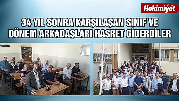 34 YIL ARADAN SONRA SINIF SIRALARINDA BULUŞTULAR