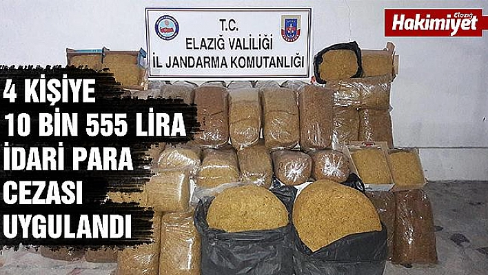 Elazığ'da 600 kilo kaçak tütün ele geçirildi