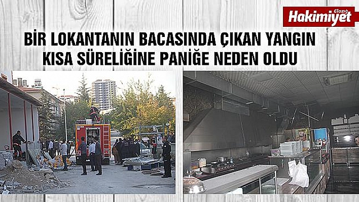 Elazığ'da baca yangını