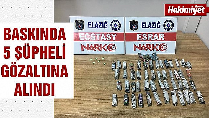 Elazığ'da uyuşturucu alışverişine polis baskını