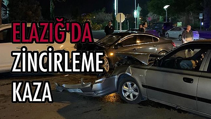 Elazığ'da zincirleme trafik kazası: 2 yaralı