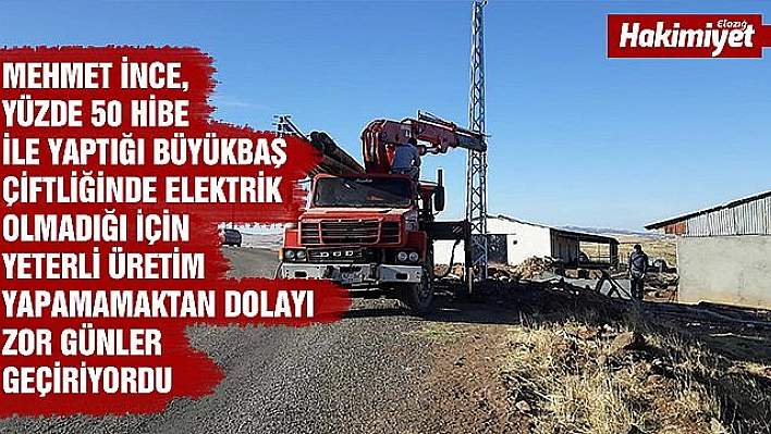 ELEKTRİĞİ OLMADIĞI İÇİN ÜRETİM YAPAMAYAN ÇİFTLİĞİN SORUNU ÇÖZÜLDÜ