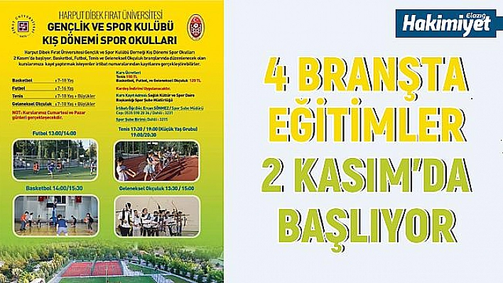 FÜ Kış Spor Okulları kayıtlara başladı