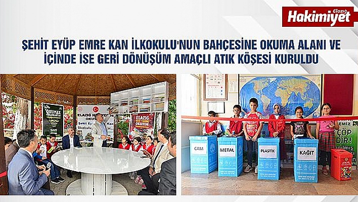 Okul Bahçesine Okuma Alanı ve Atık Köşesi Kuruldu 