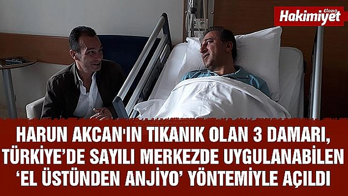 El üstünden anjiyo ile sağlına kavuştu