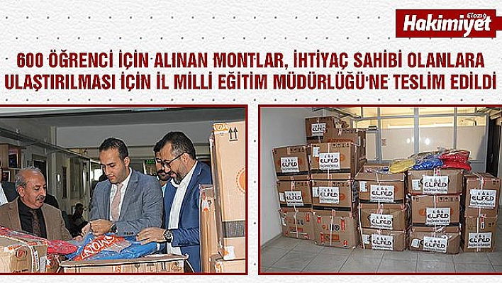 Elazığ'da 600 öğrenciye mont yardımı