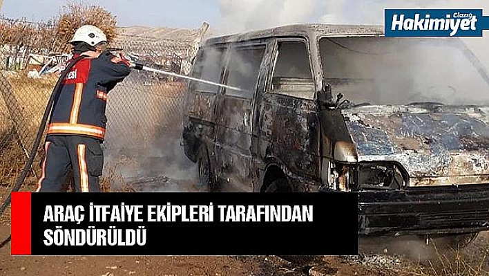 Elazığ'da araç yangını