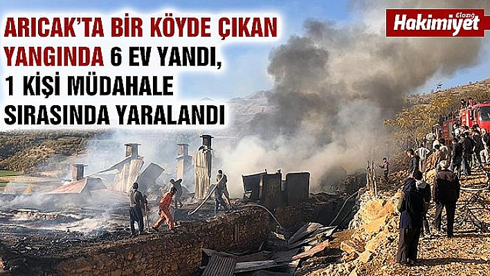 Elazığ'da bir köyde 6 ev yandı