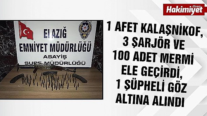 Elazığ'da kalaşnikof ele geçirildi