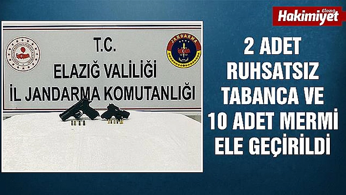 Ruhsatsız 2 tabanca ele geçirildi