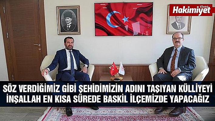 ŞERİFO­ĞUL­LA­RI ŞEHİT FETHİ SEKİN KÜLLİYESİ İÇİN MÜJ­DEYİ VERDİ