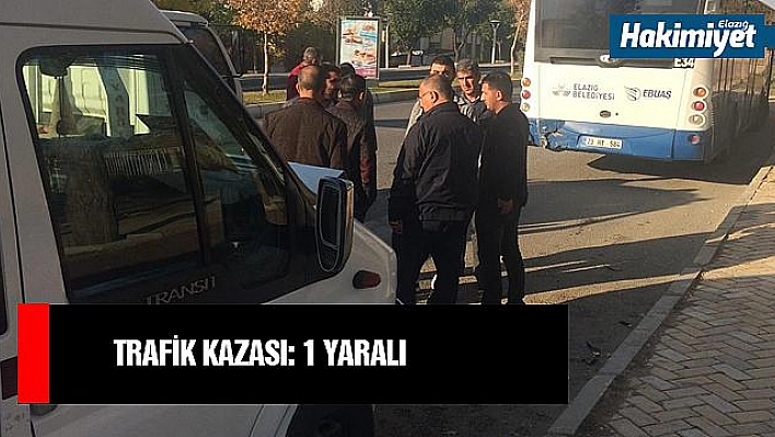 Trafik kazası:1 yaralı