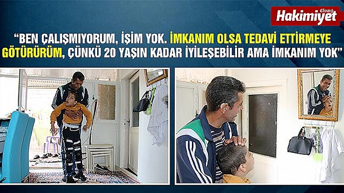 15 yaşındaki Gazi, bacaklarına takılan destek cihazı ile az da olsa rahat etti