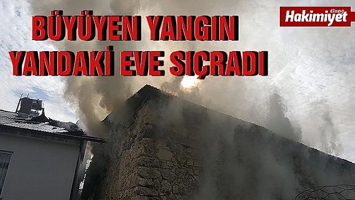 Çıkan yangında 2 ev zarar gördü