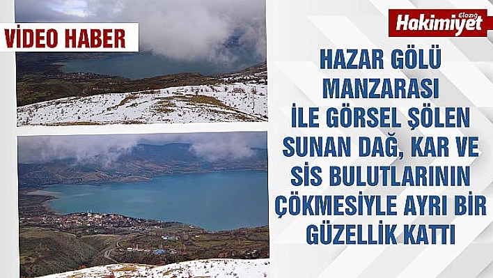 Hazarbabada kar ve bulutların görsel şöleni