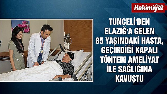 Kapalı ameliyat yöntemi ile sağlığına kavuştu