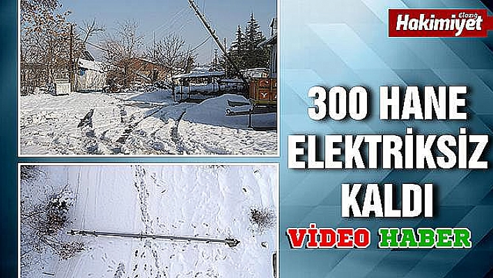 Kar direkleri devirdi, köy ve mezralar elektriksiz kaldı