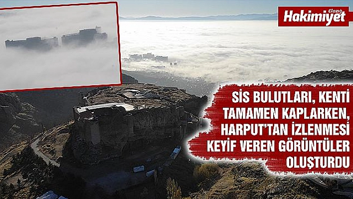 Sisle kaplı Elazığ'dan muhteşem görüntü