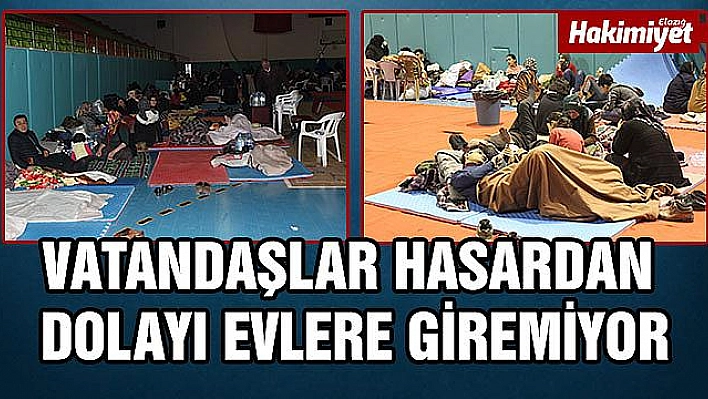 Depremzedeler geceyi spor salonunda geçiriyor