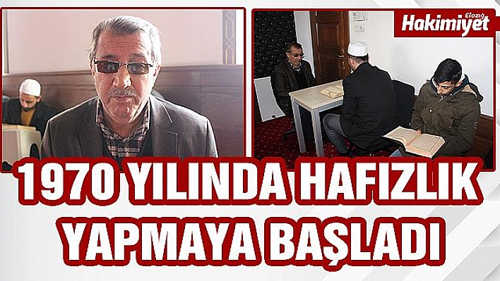 Görme engelli hafız emekli oldu, talebe yetiştirmeyi bırakmadı