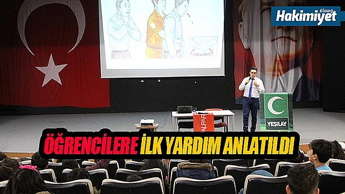 İlk ve ortaokul öğrencilerine ilk yardımın önemi anlatıldı