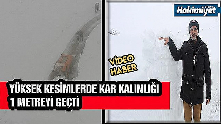 Merkezinde kar yok, ilçesinde kar kalınlığı 1 metreyi geçti