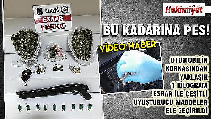 Otomobilin kornasından uyuşturucu çıktı