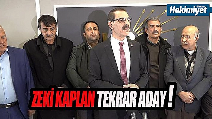 ZEKİ KAPLAN ADAYLIĞINI AÇIKLADI 