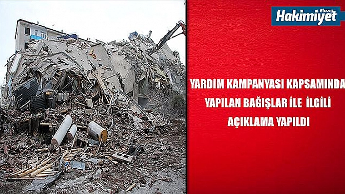 AFAD'dan Elazığ için yapılan bağışlarla ilgili açıklama