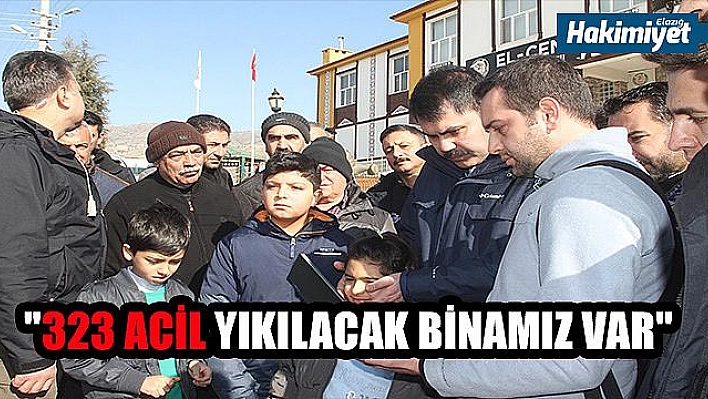 Bakan Kurum: 'Depremde ağır hasarlı bina sayısı 3 bin 200'