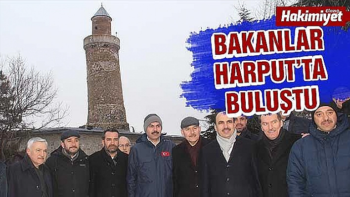 Bakan Soylu ve Kurum, tarihi Harput Mahallesi'nde incelemede bulundu