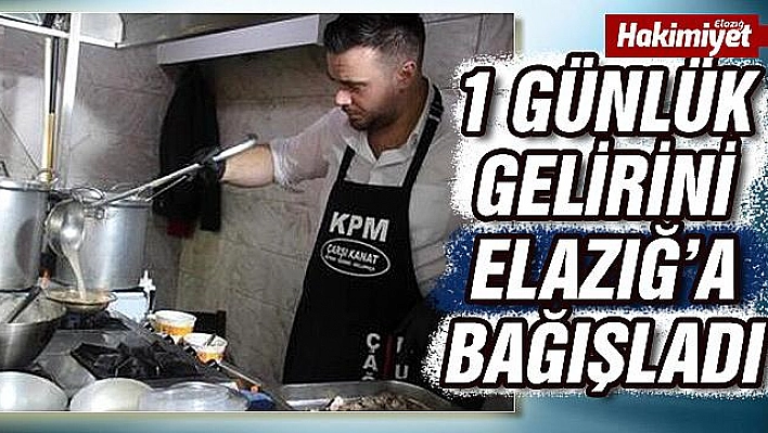 Bir günlük gelirini depremzedelere bağışladı  