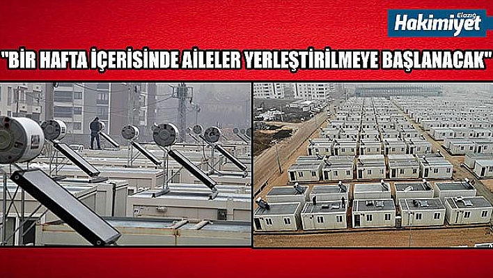 Deprem bölgesinde konteyner kent kurulumları son aşamaya geldi