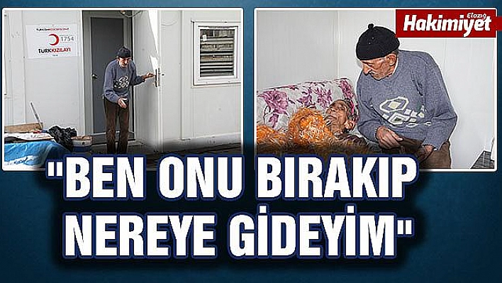 Depremzede yaşlı çift konteynere yerleşti