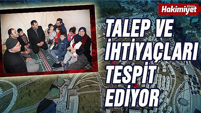 ELAZIĞ BELEDİYESİ DEPREM SONRASI DESTEKLERİYLE VATANDAŞIN YANINDA